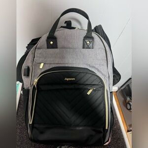 Gray and Black Backpack